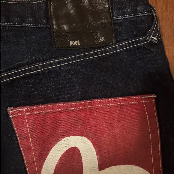 Evisu Black Jeans with Multicolor Pocket Design - Picture 3 of 4